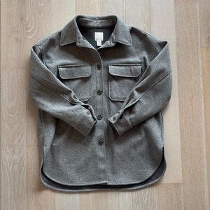 H&M Charcoal Gray Shirt Jacket
